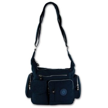 BAG STREET Schultertasche Bag Street Damenhandtasche Schultertasche (Schultertasche), Schultertasche Nylon, blau ca. 32cm x ca. 20cm