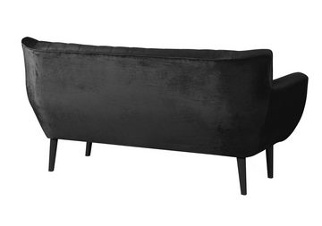 Compleo 2-Sitzer Sofa mit hohen Beinen, Velours-Sofa TULIO, Breite: 160, Komfortabel, und elegant