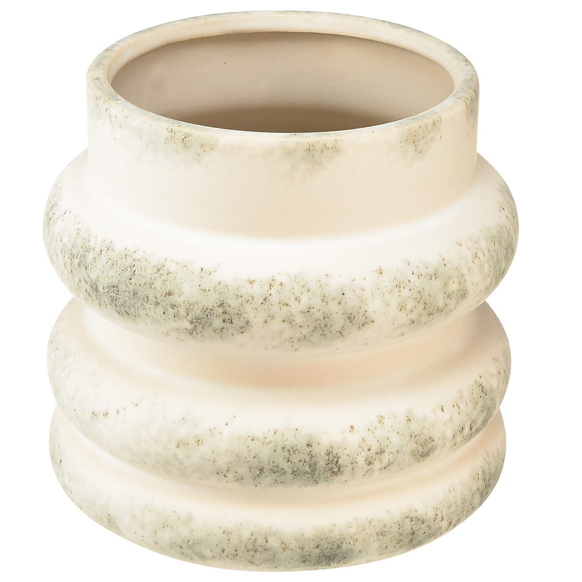 Florists Products Übertopf Deko Übertopf Keramik Trockengestecke Creme Graugrün 16x16cm
