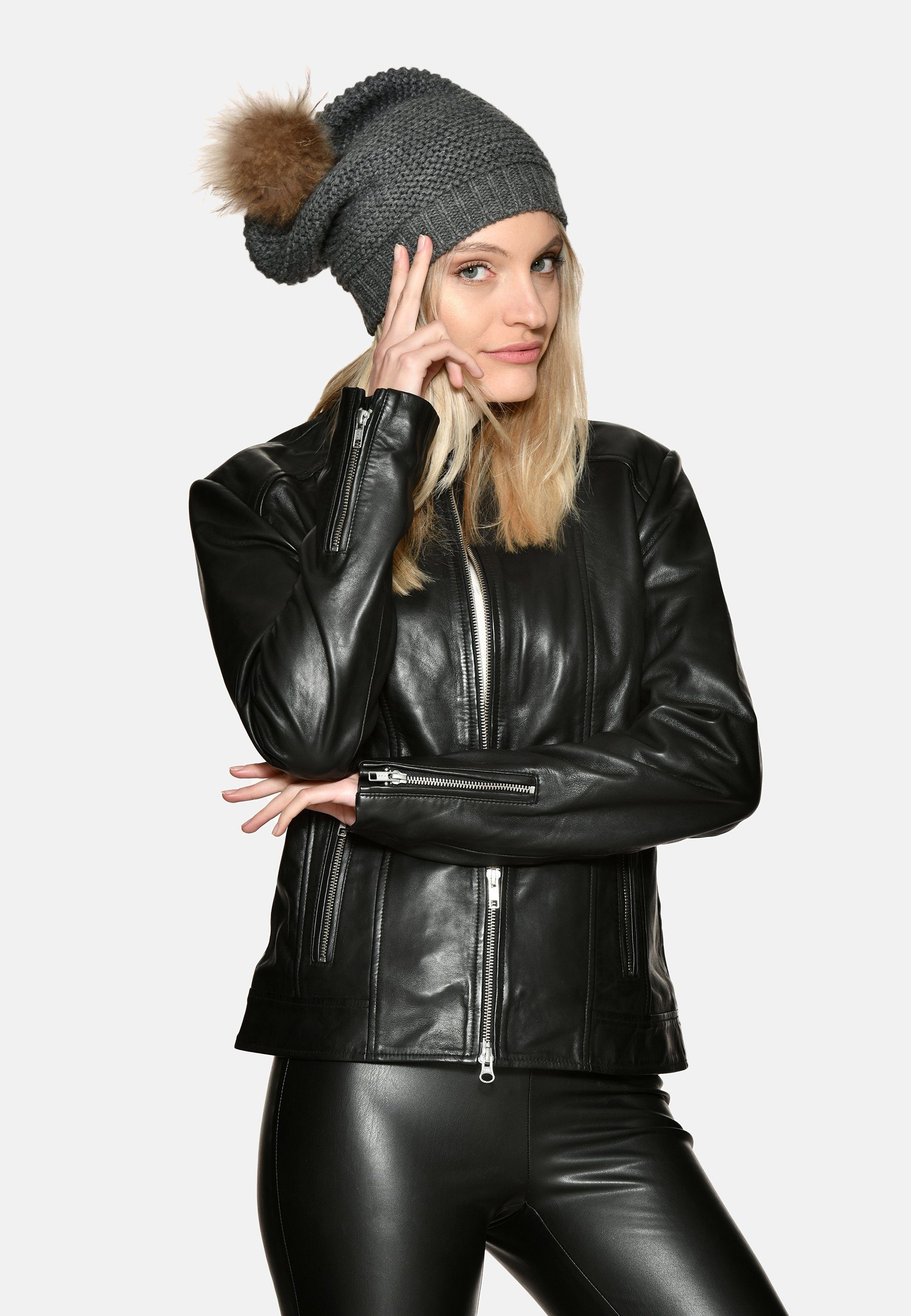 JCC black Lederjacke 31020361