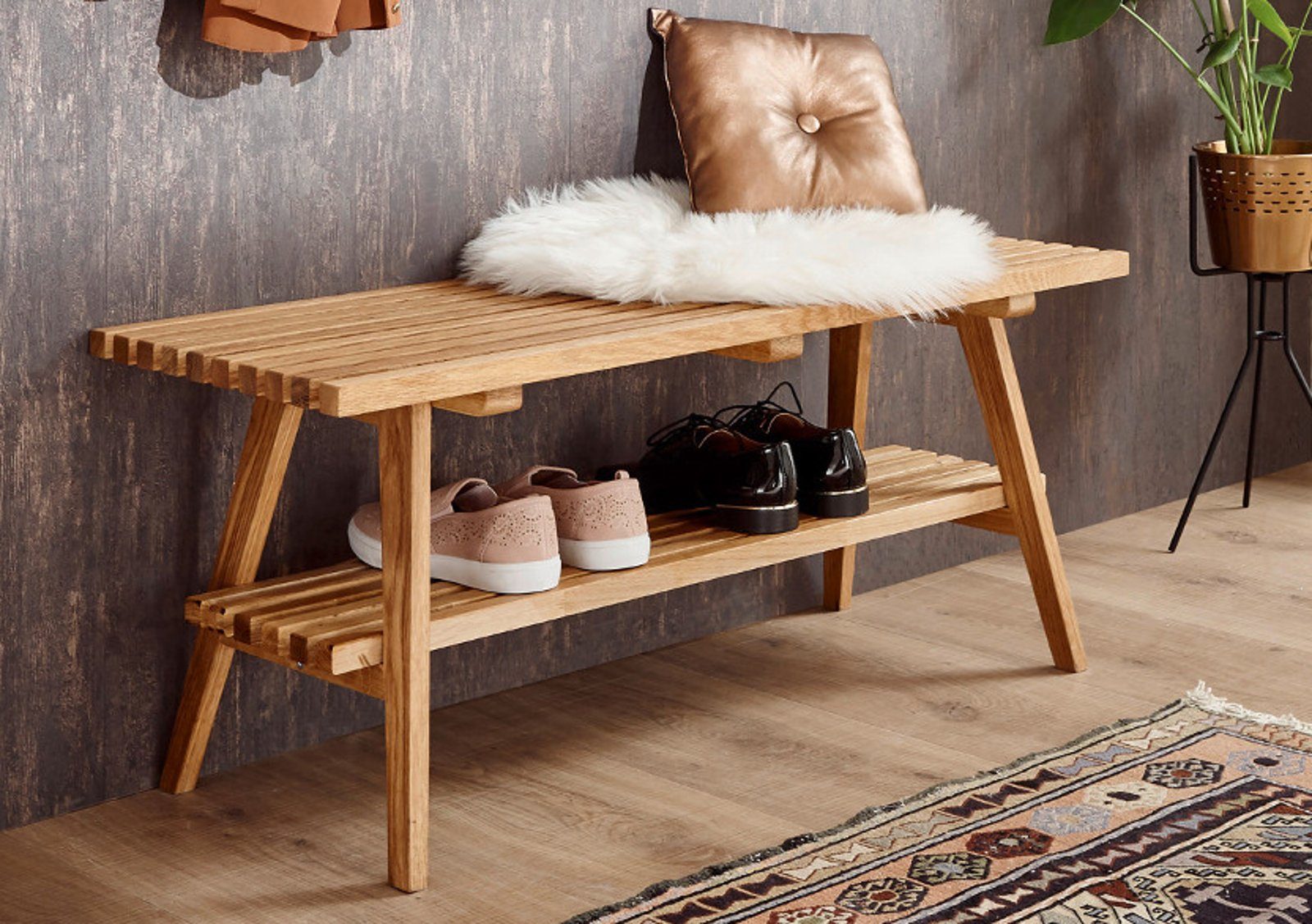 MCA furniture Schuhbank Alwar (Garderobenbank aus günstig online kaufen