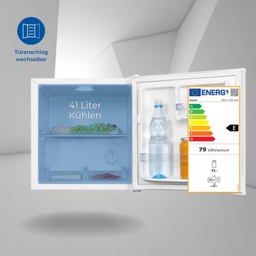 exquisit Kühlschrank KB05-V-151E, 49.5 cm hoch, 45 cm breit, manuelle Temperaturregelung, Türanschlag wechselbar