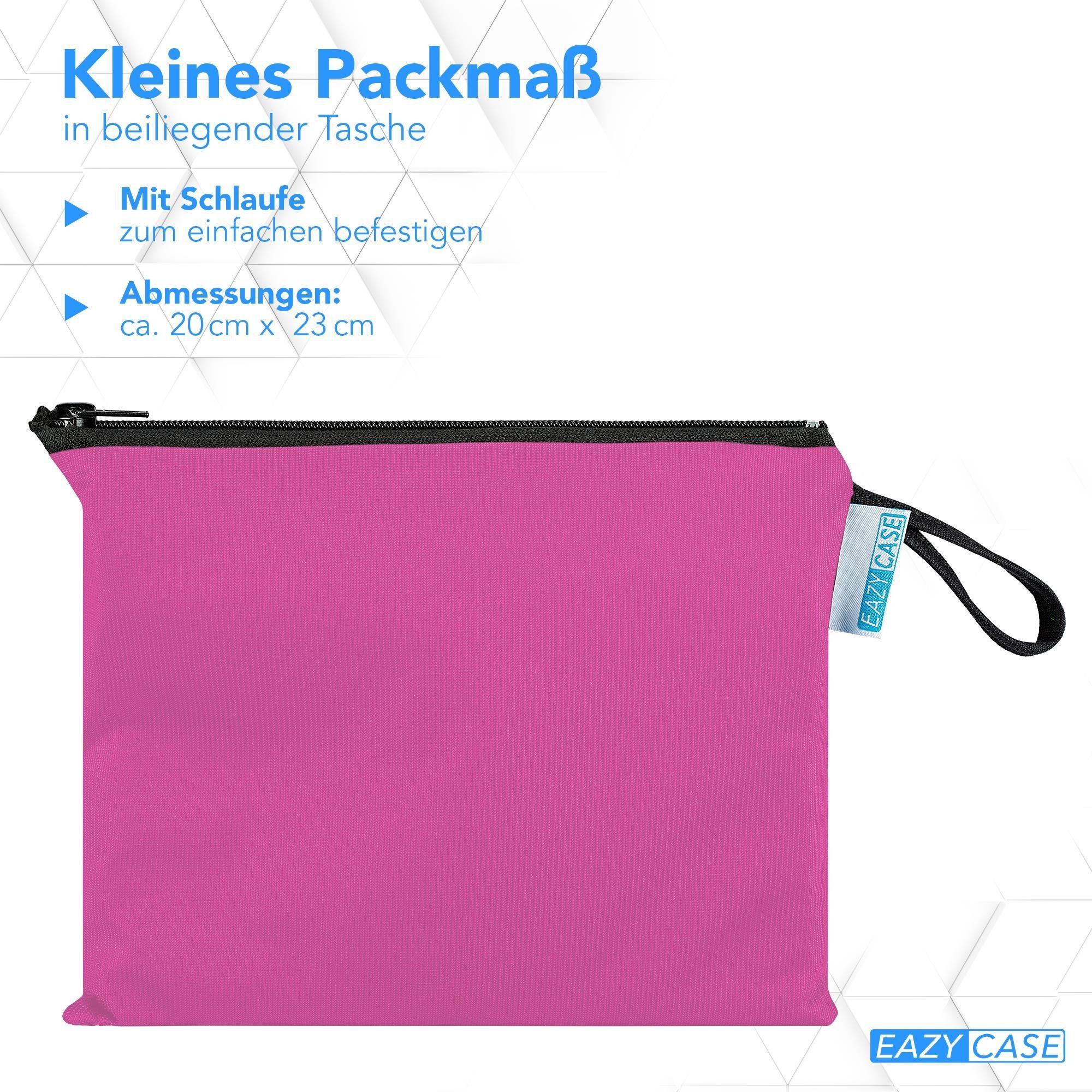 EAZY CASE Turnbeutel Turnbeutel mit Reflektoren und Tasche (mit Tasche), Turnbeutel Schulsport reflektierend Sportbeutel Festival Bag Pink