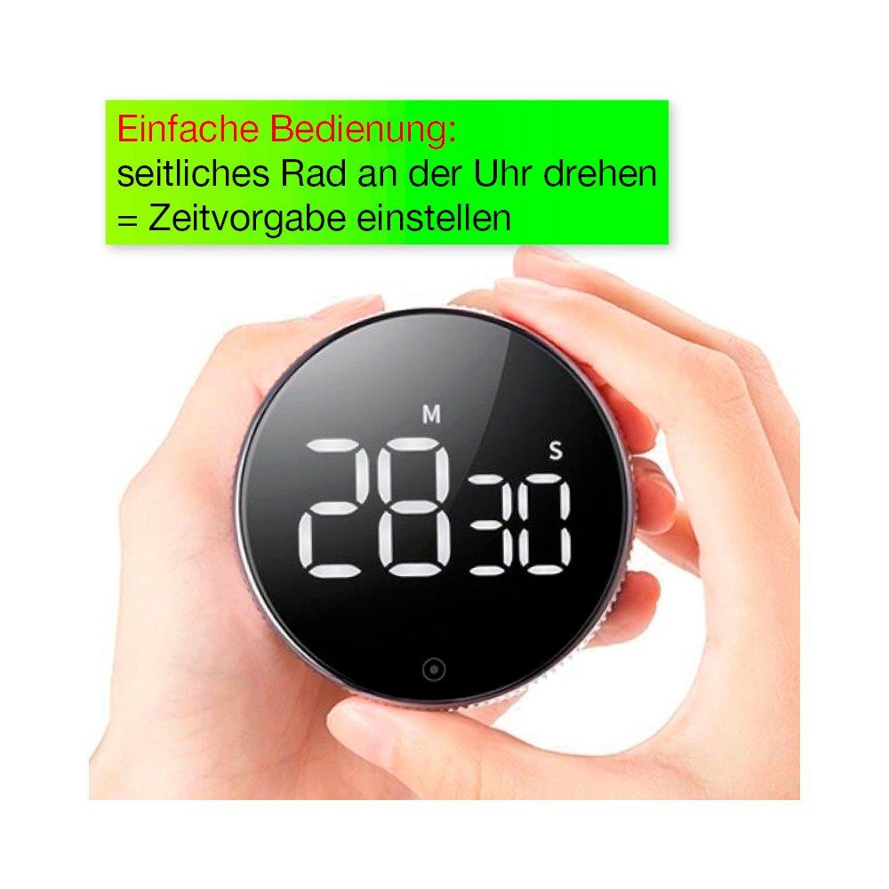 TimeTEX Intervall-Timer Zeitdauer-Uhr "Digi-Disc" mit Dreh