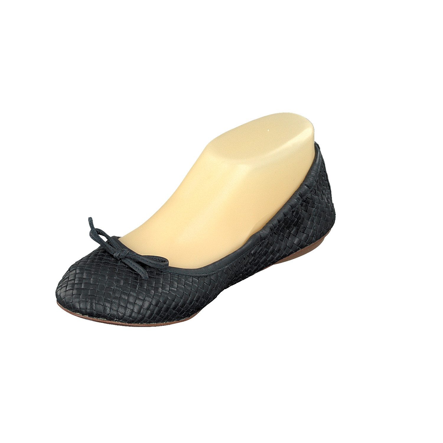 Allan K Allan K CAPRI Flecht-Leder-Schuhe Geschlossene Ballerinas Schlappen