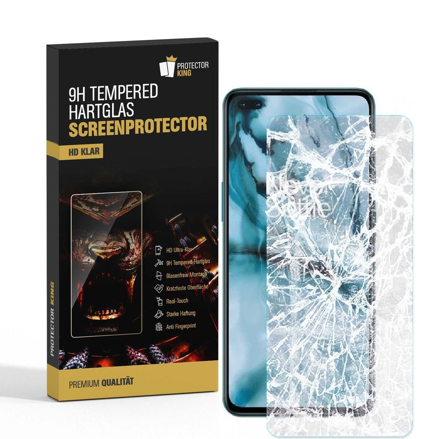 Schutzfolie 4x 9H Hartglas für OnePlus Nord Panzerfolie Displayschutz HD KLAR