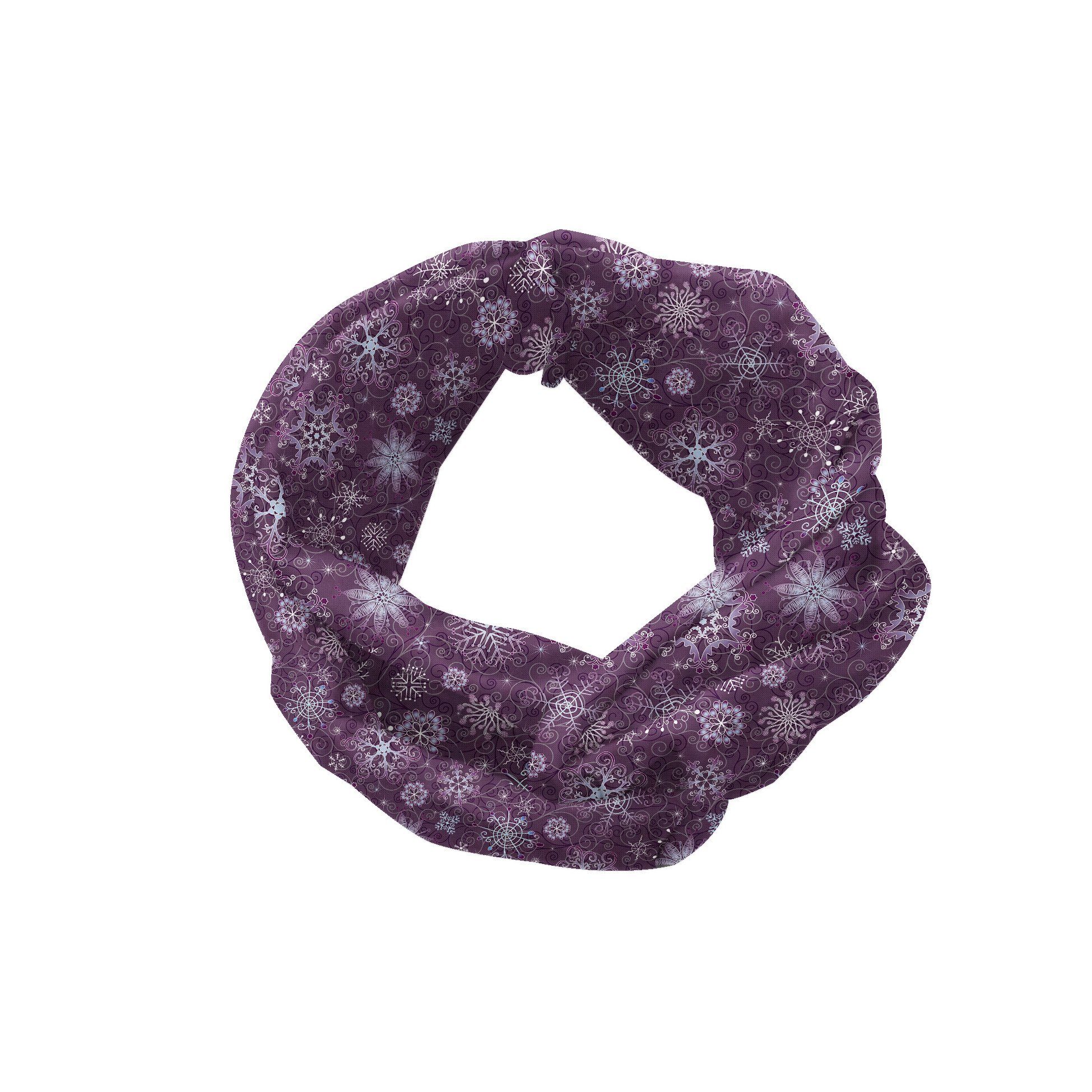 Angenehme und alltags Stirnband Weihnachten Aubergine Schneeflocken Abakuhaus Elastisch Floral accessories