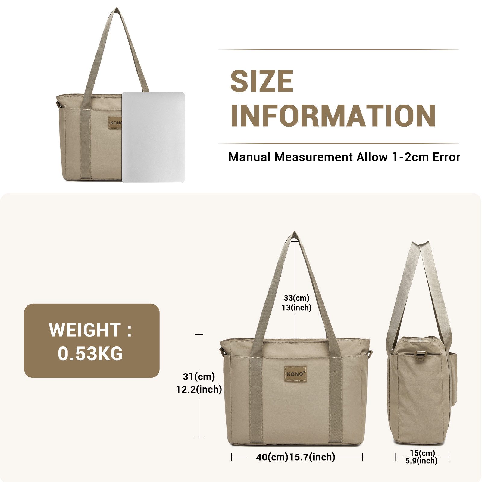 KONO Reisetasche, Bequeme, leichte Reisetasche mit großem Fassungsvermögen günstig online kaufen