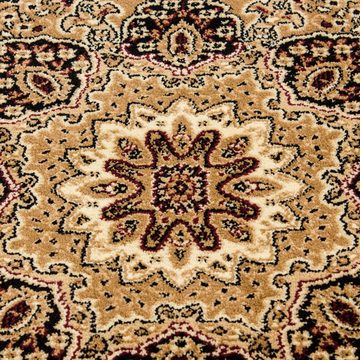 Orientteppich Teppich Orient Optik Bordüre, Angeycasa, rechteckig, Höhe: 12 mm, Oriental Wohnzimmer Esszimmer Kurzflor