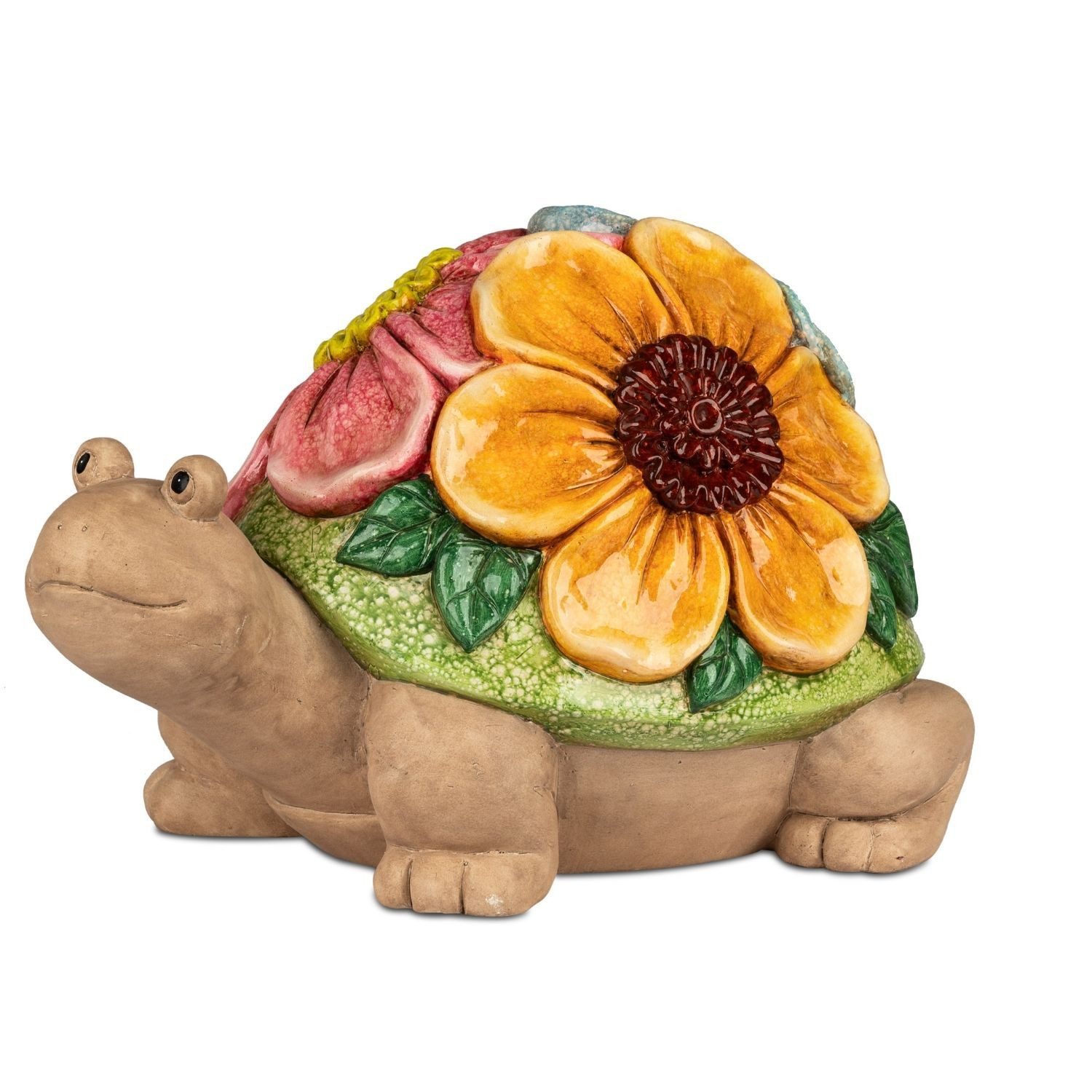 formano Dekofigur Flower Power, Höhe: 32cm, Farbe: Mehrfarbig, Motiv: Schildkröte