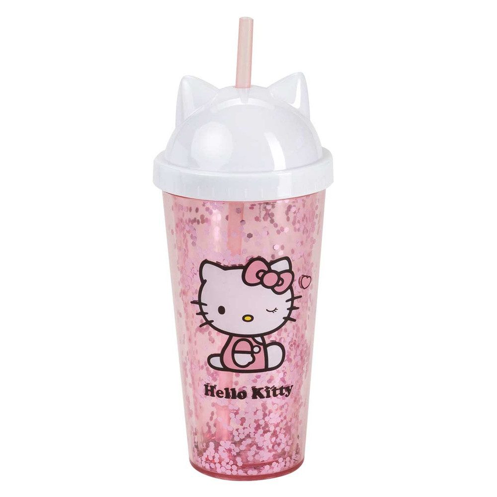 p:os Kinderbecher Hello Kitty - Trinkbecher - 420 ml - rosa