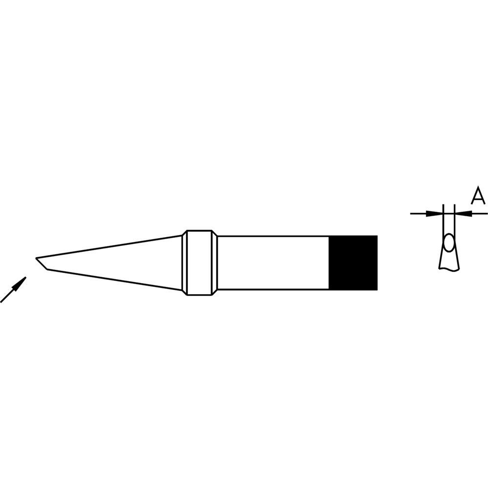 Lötfitting Weller 4PTAA9-1 Lötspitze Rundform, abgeschrägt Spitzen-Größe 1.6 mm