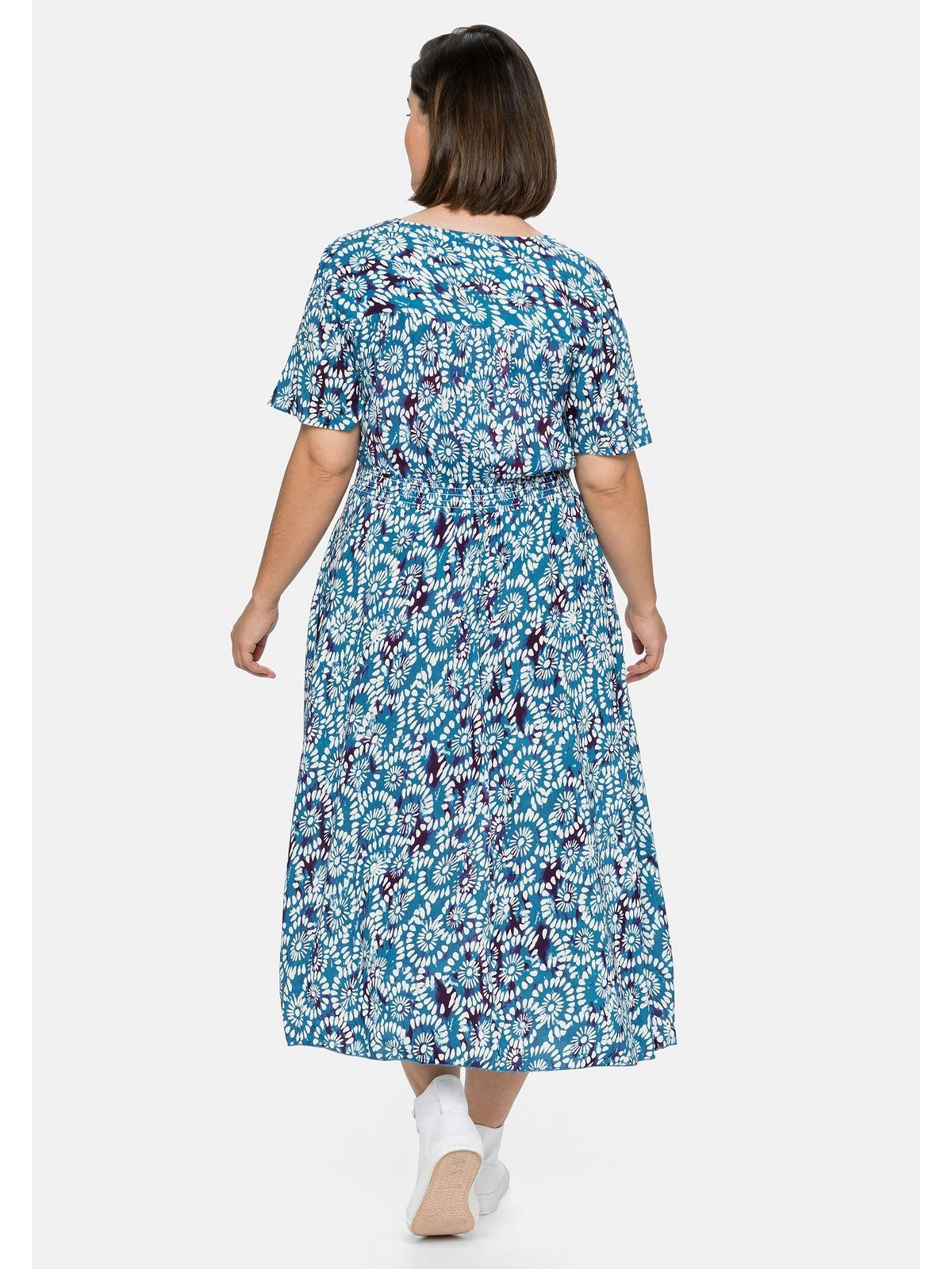 und sheego Alloverdruck Sommerkleid Größen mit Große by Browns Joe Smokbund