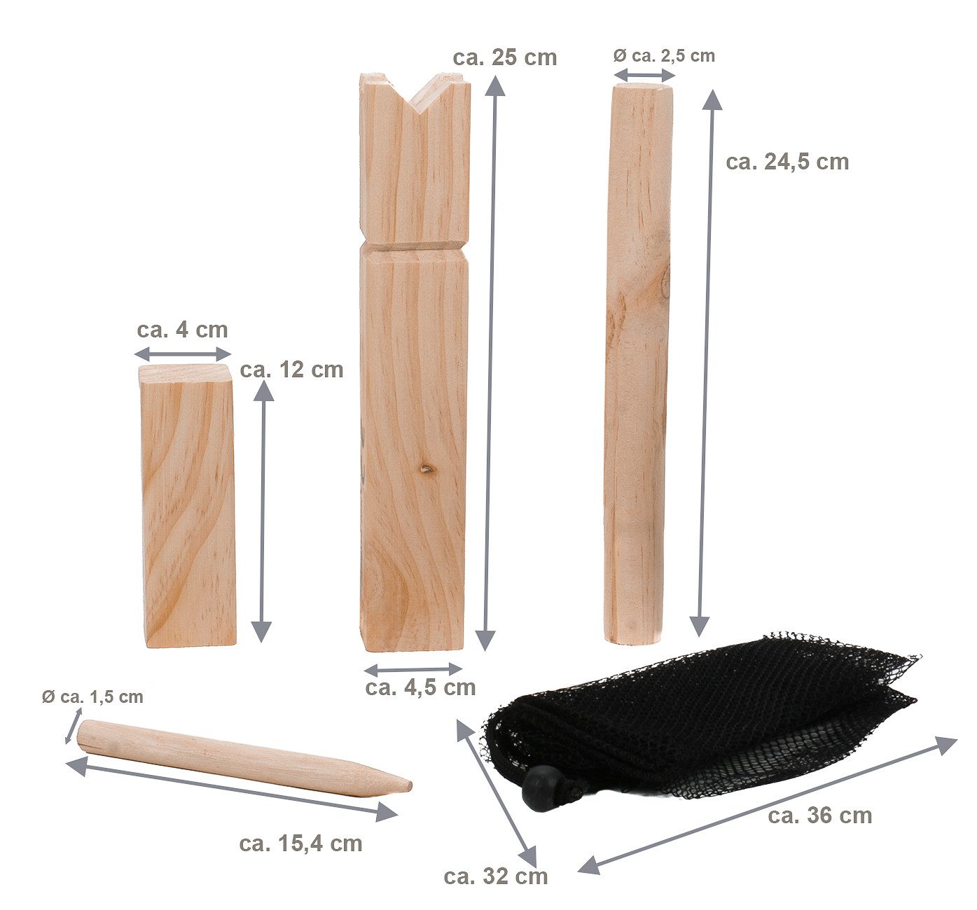 Eddy Toys Spielzeug-Gartenset Wikingerspiel, (Outdoor-Wurfspiel), Holzwurfspiel