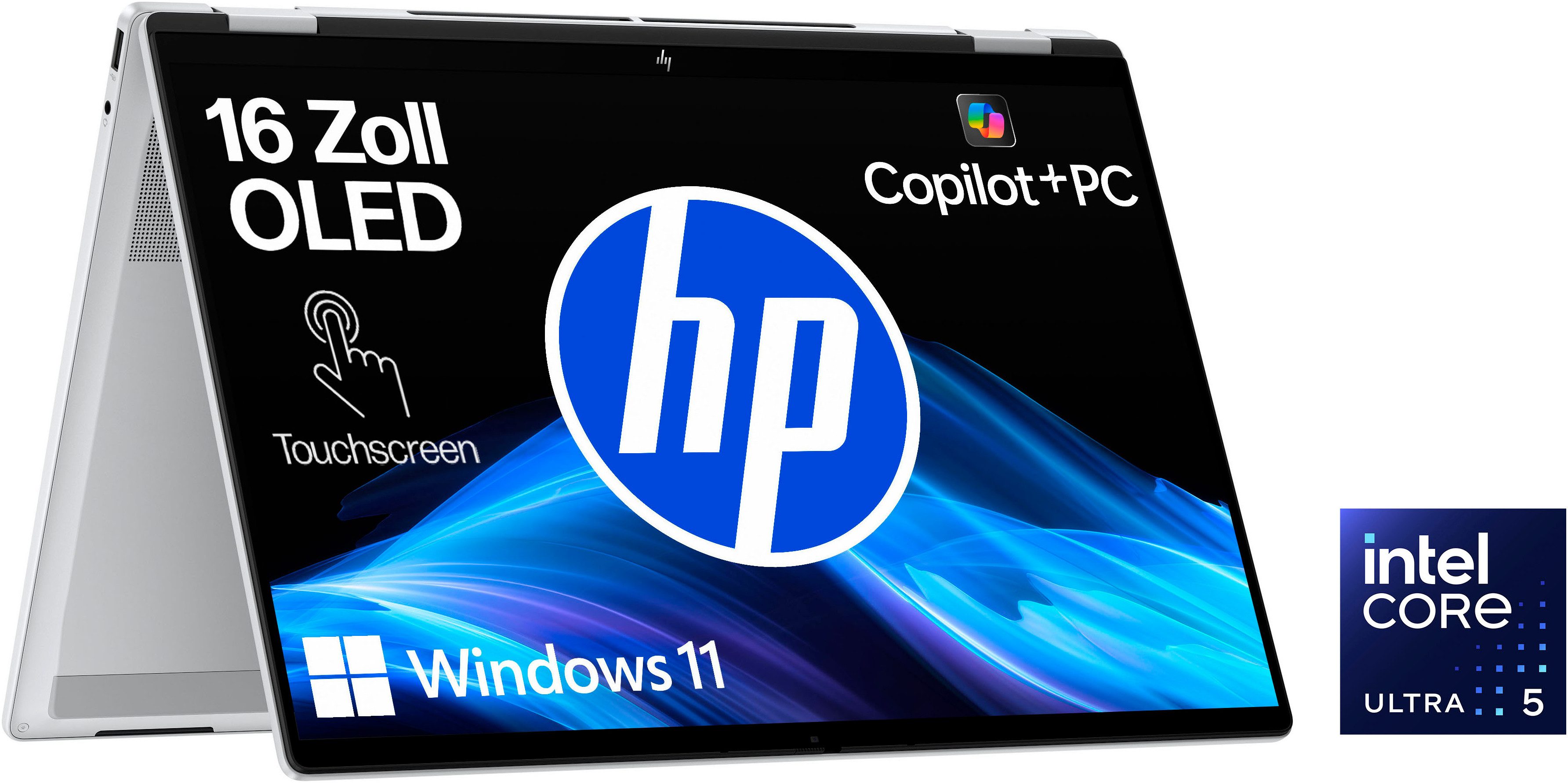 HP OmniBook X FlipNGAI 16-as0054ng Convertible Notebook (40,6 cm/16 Zoll, Intel Core Ultra 5 226V, ARC 130V, 512 GB SSD)
