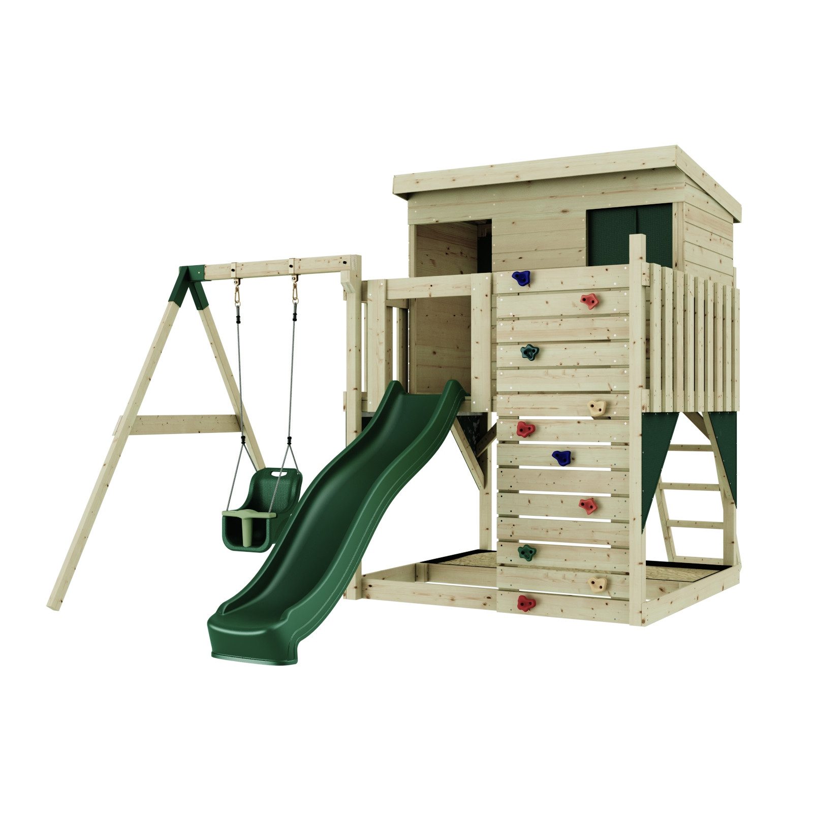 PolarPlay Spielturm Tjorven, mit Babyschaukel, Eisblau günstig online kaufen