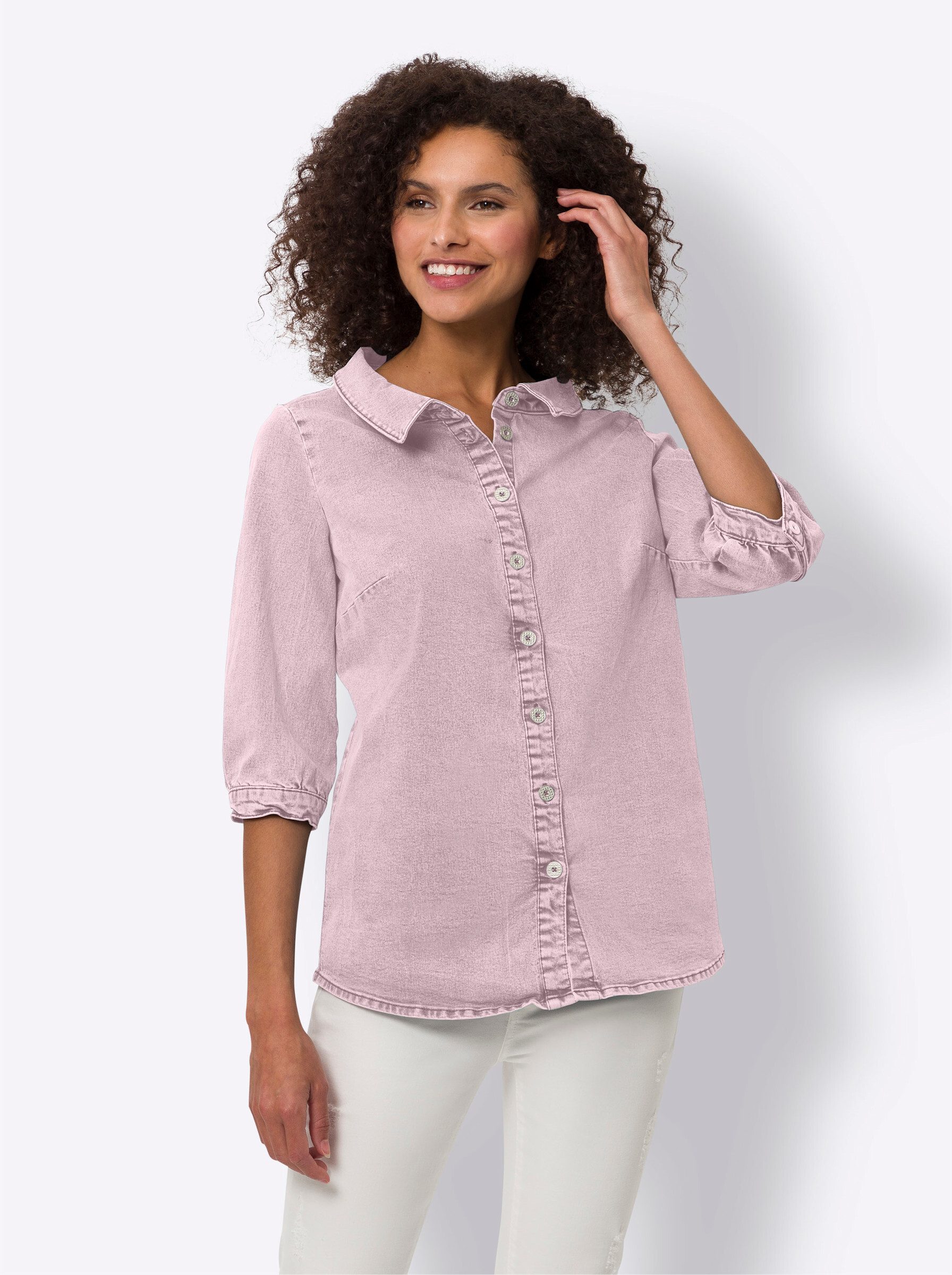 Klassische Bluse Jeansbluse