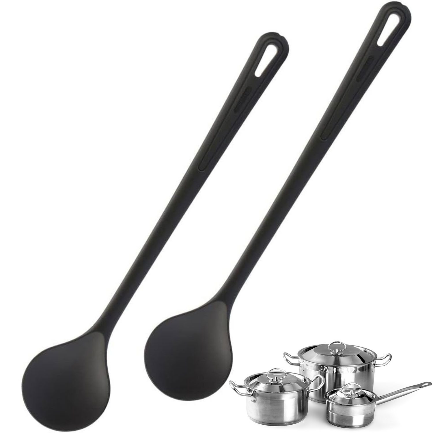 WESTMARK Kochlöffel 2 Stück, »Gentle«, Rührlöffel, hochhitzebeständig, spülmaschinengeeignet, Made in Germany