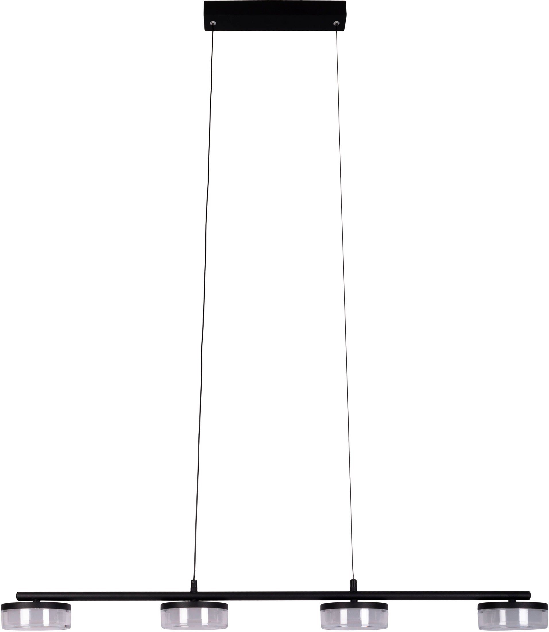 näve LED Pendelleuchte Cimo, Dimmfunktion, LED wechselbar, Warmweiß, stufenweise dimmbar per Wandschalter, Lichtfarbe warmweiß, schwarz