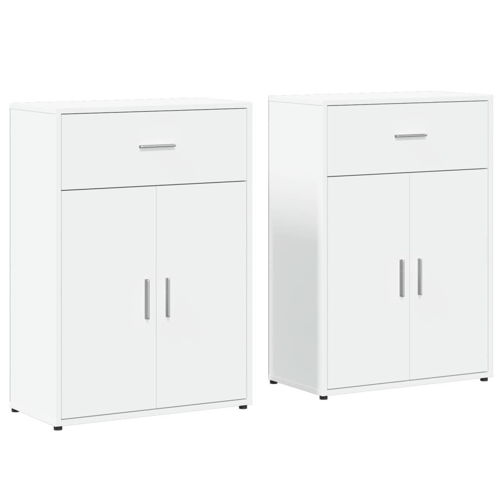 vidaXL Sideboard Sideboards 2 Stk. Weiß 60x30x84 cm Holzwerkstoff (1 St)
