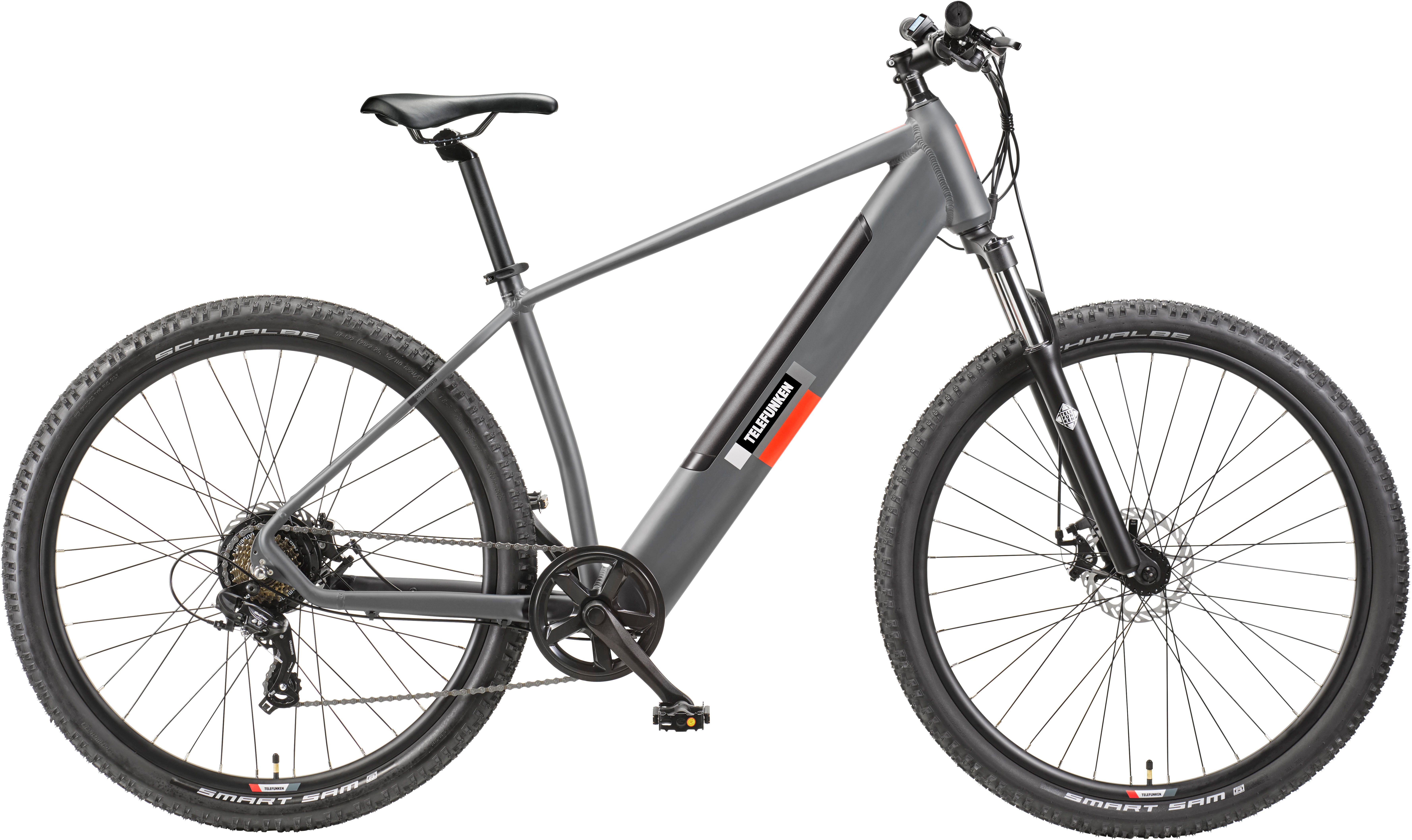 Telefunken E-Bike Mountainbike E-MTB Aufsteiger M919, 7 Gang Shimano Tourney Schaltwerk, Kettenschaltung, Heckmotor, 468 Wh, Pedelec, Elektrofahrrad, Damen u. Herren, E-MTB, Mountainbike, 29 Zoll