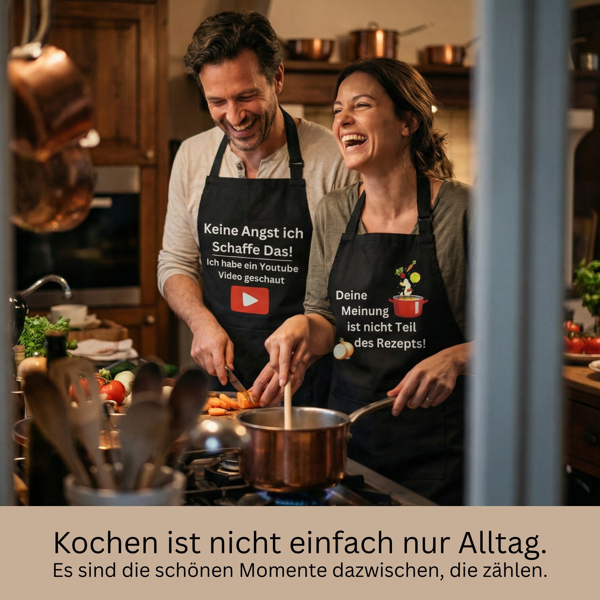 Curry Master Kochschürze Lustige Grillschürze mit Spruch - Geschenkidee, 100% Baumwolle, Doppelnähte, Einstellbare Größe, 2 Front-Taschen