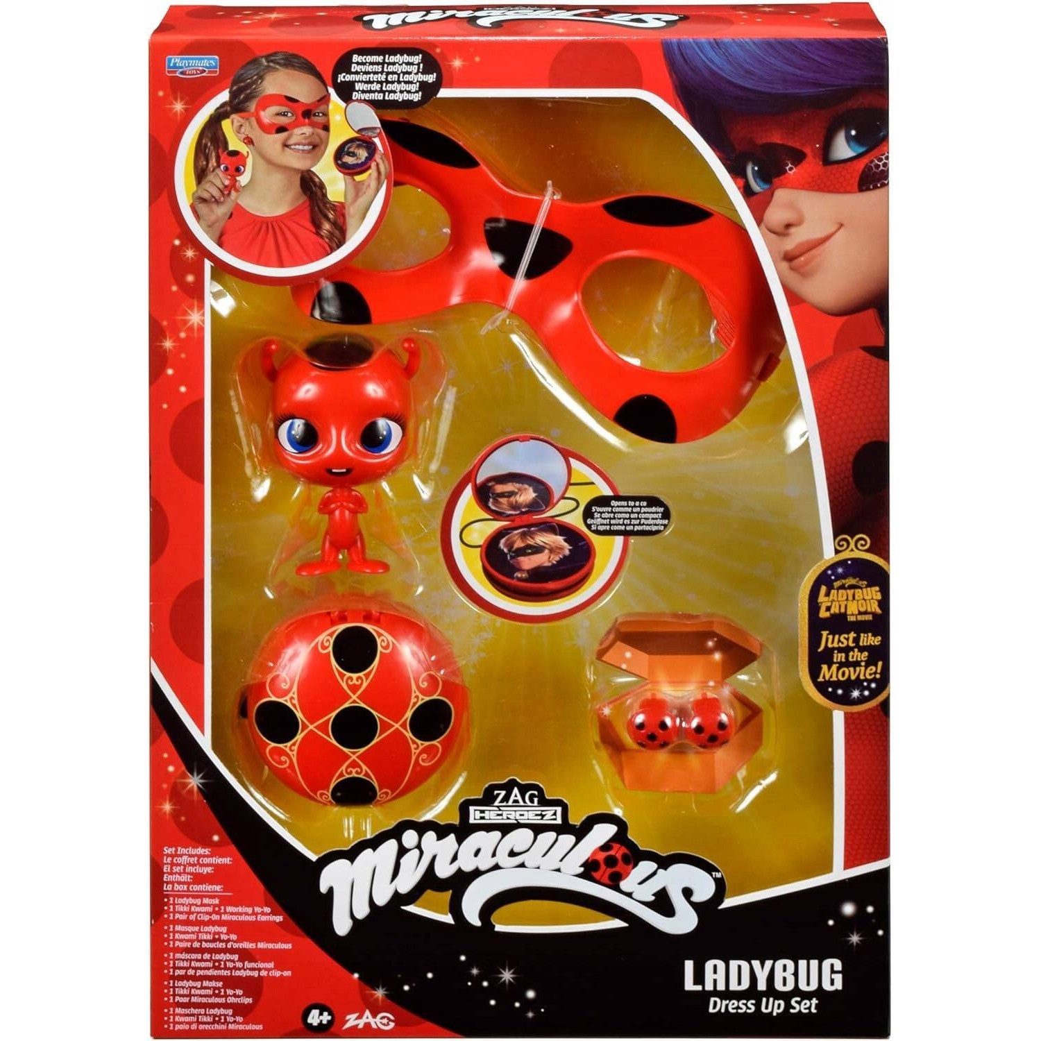 Playmates Kostüm Miraculous: Marienkäfer-Verkleidungsset, Verkleidungsset Ladybug