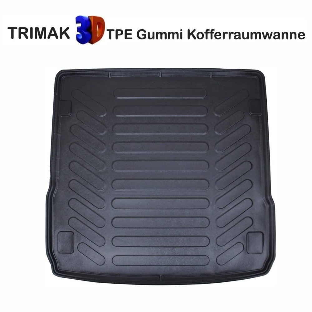 Trimak Passform-Fußmatten Oder Kofferraumwanne Oder Set kompatibel mit Audi A6, Audi A6 C7 2011-2018 Kofferraummatte TPE Antirutschmatte Schutzmatte