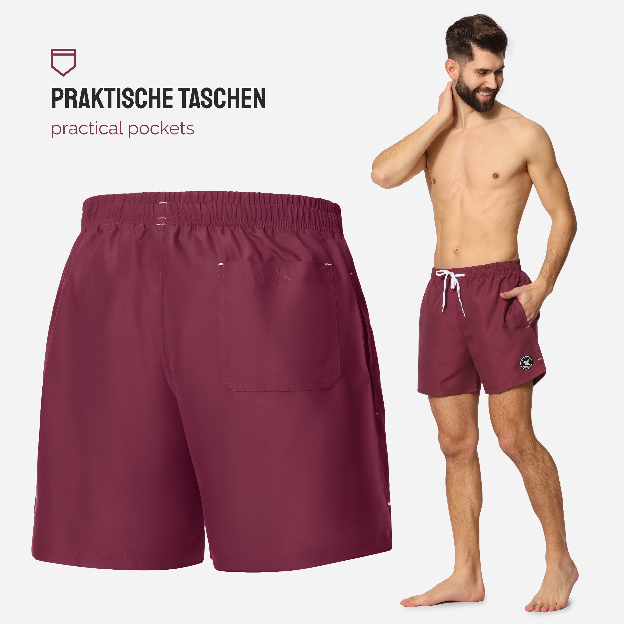 Ladeheid Badeshorts Herren Badehose Boardshorts Beachshorts Schwimmhose LA40-198 – Bild 4 von 5