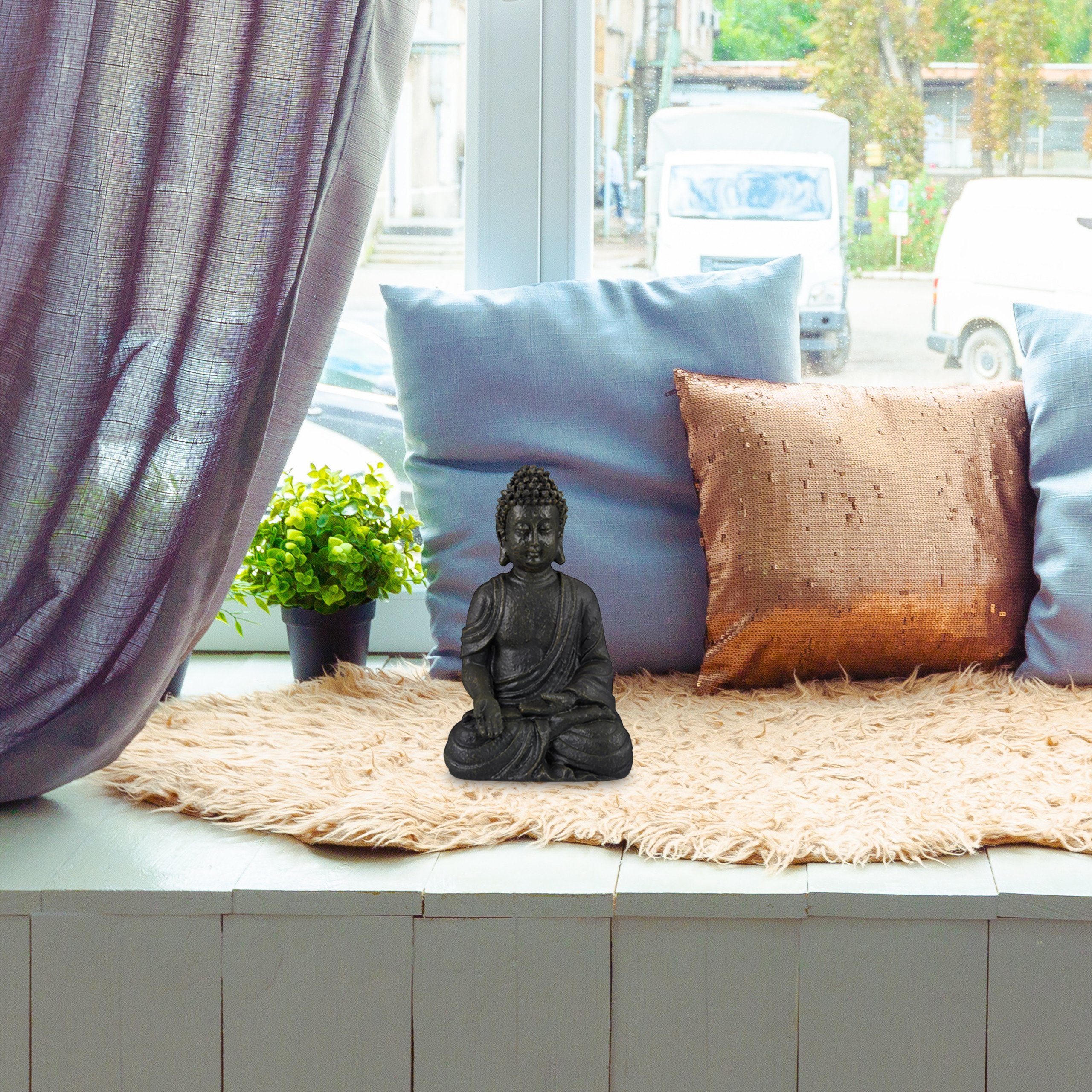 relaxdays Buddhafigur Buddha Figur sitzend 30 günstig online kaufen