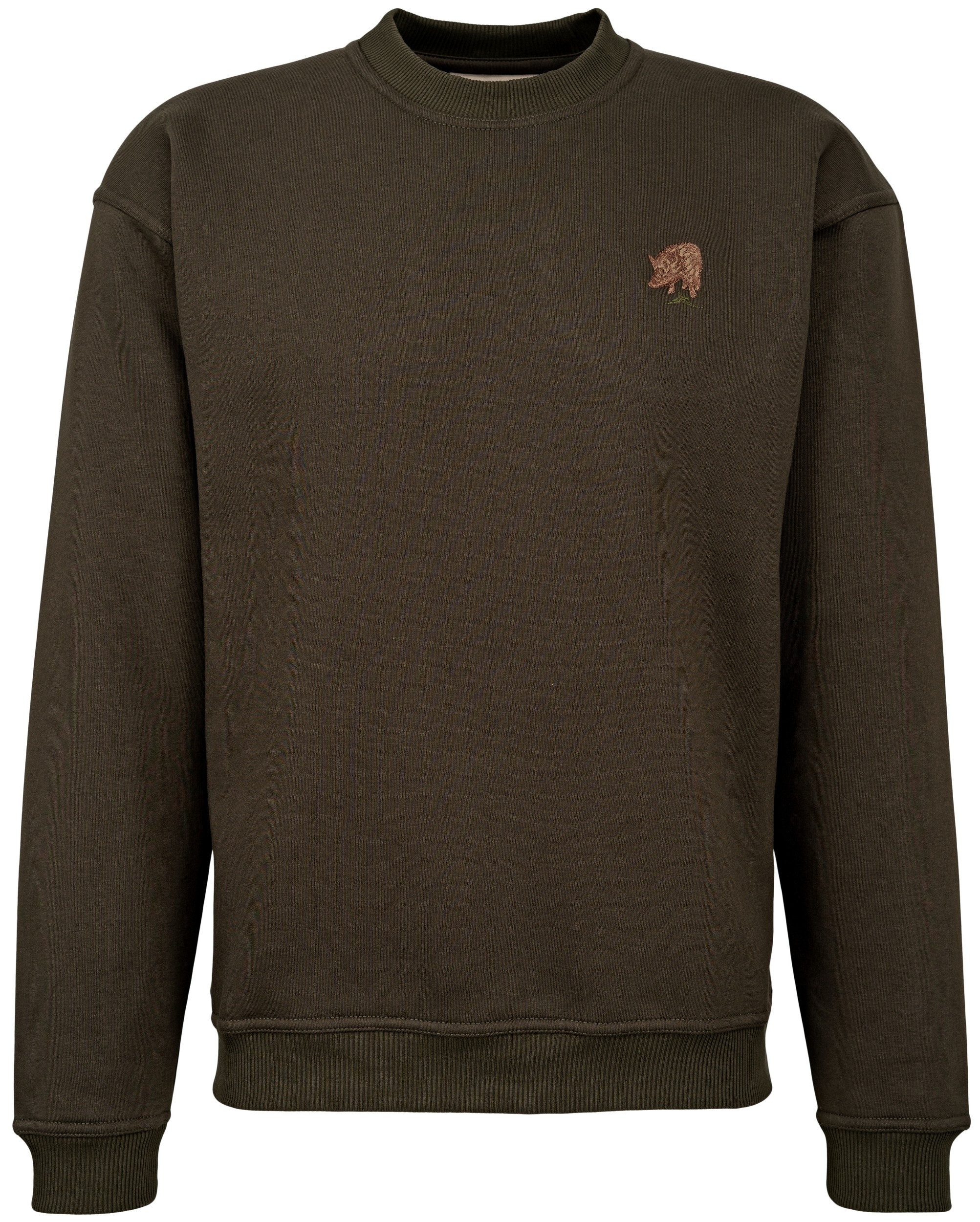 Hubertus® Hunting Rundhalspullover Jagdpullover mit Motiv Winterpullover Ansitzpullover von Oefele Jagd