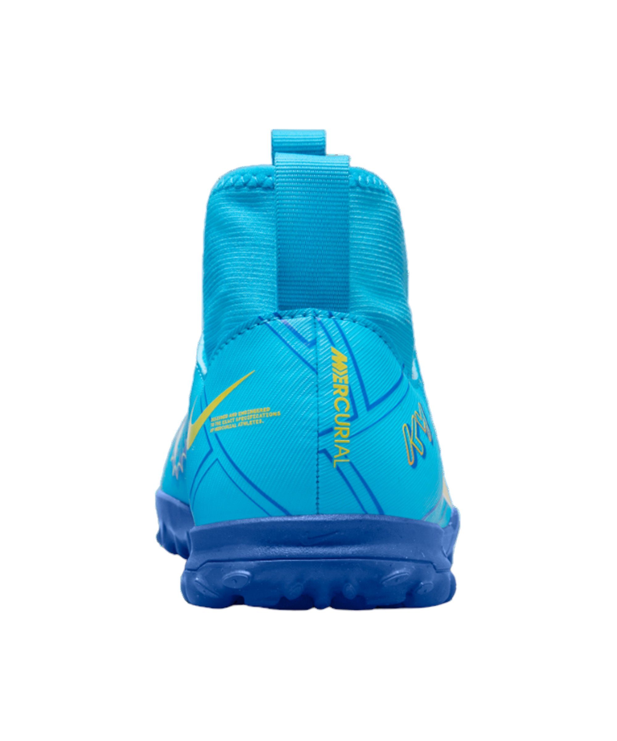 Nike Jr Air Academy Shadow Kids blauweiss Fußballschuh Zoom Superfly Mercurial IX TF