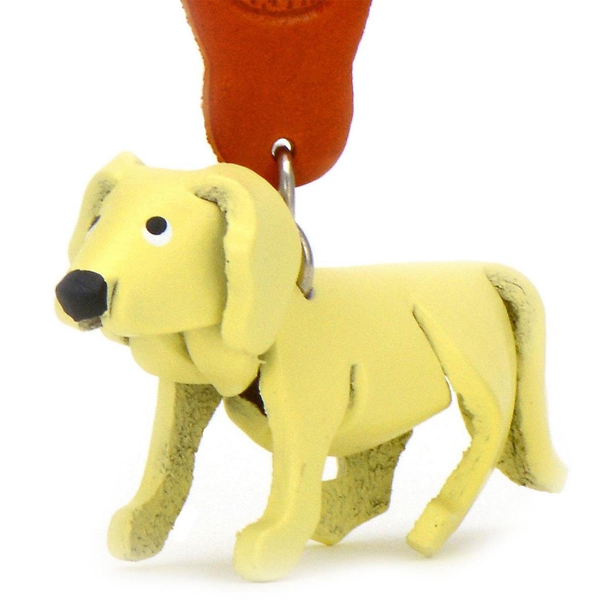 Schlüsselanhänger Set Golden Retriever Hund Schlüsselanhänger aus Leder
