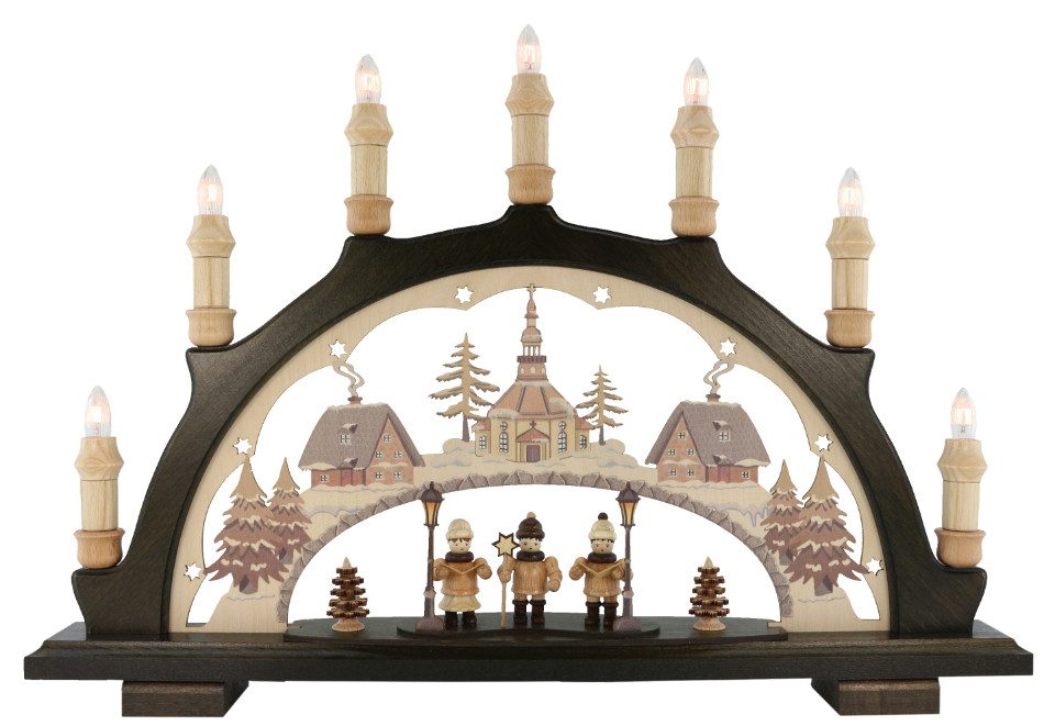 Lichterbogen Lenk und Sohn Schwibbogen Sternsänger coloriert