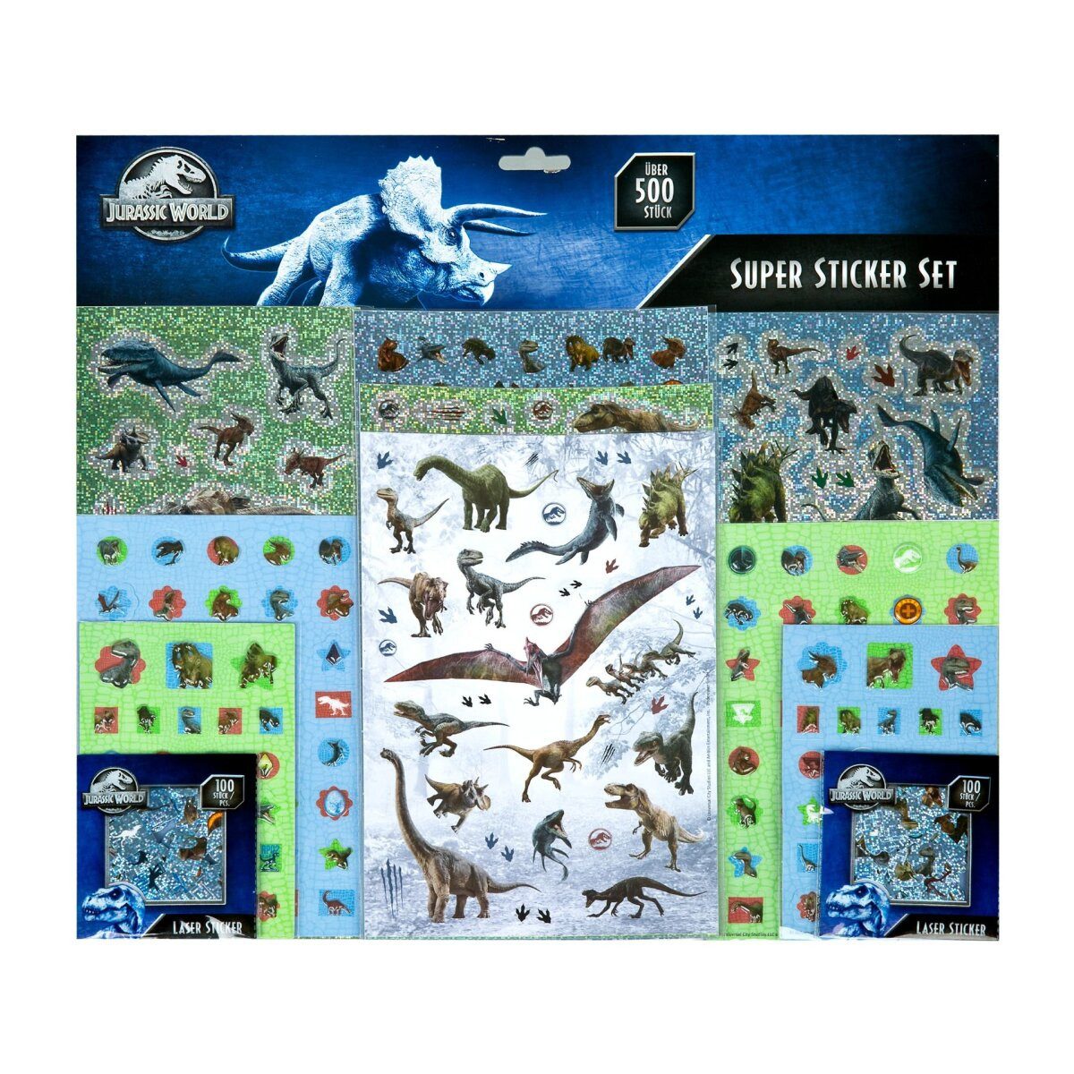 Jurassic World Kreativset Jurassic World Aufkleberset 500 Stück Dinosaurier Sticker