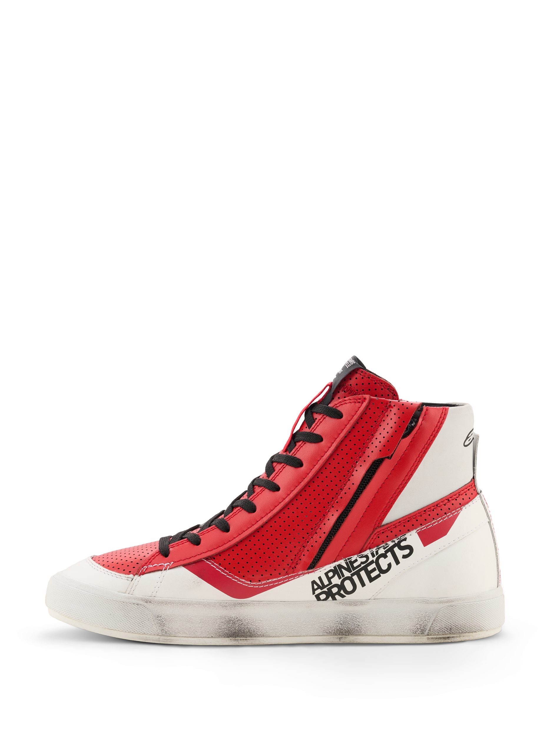 Alpinestars Motorradstiefel Stated Flair Urban Riding Motorrad Schuhe Weiß Rot