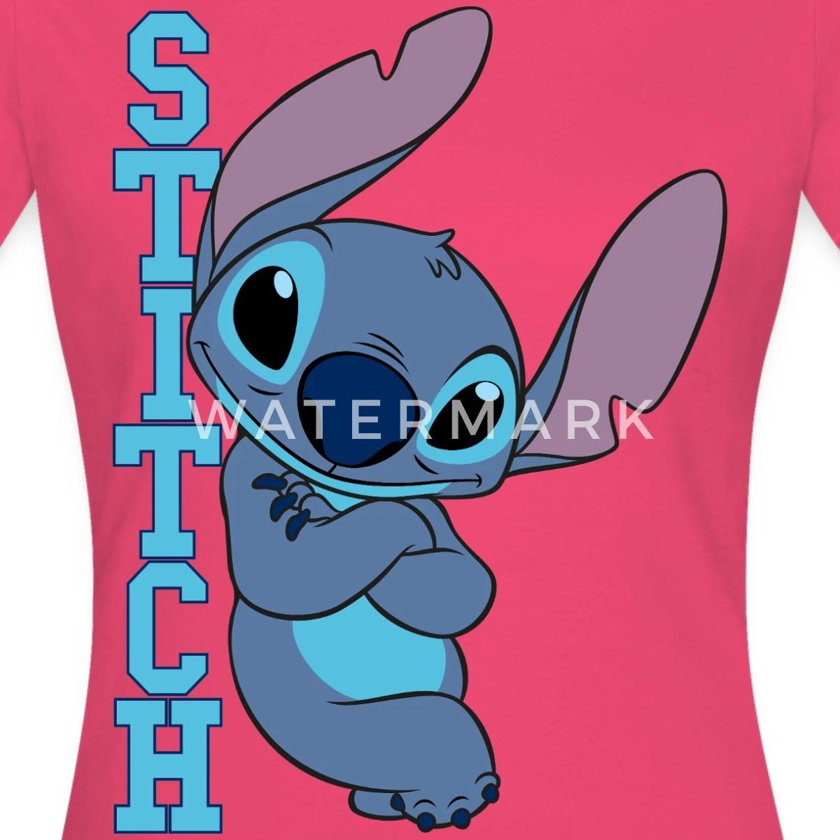 Spreadshirt T-Shirt Lilo & Stitch, Stitch Mit Schriftzug Frauen T-Shirt (1- günstig online kaufen