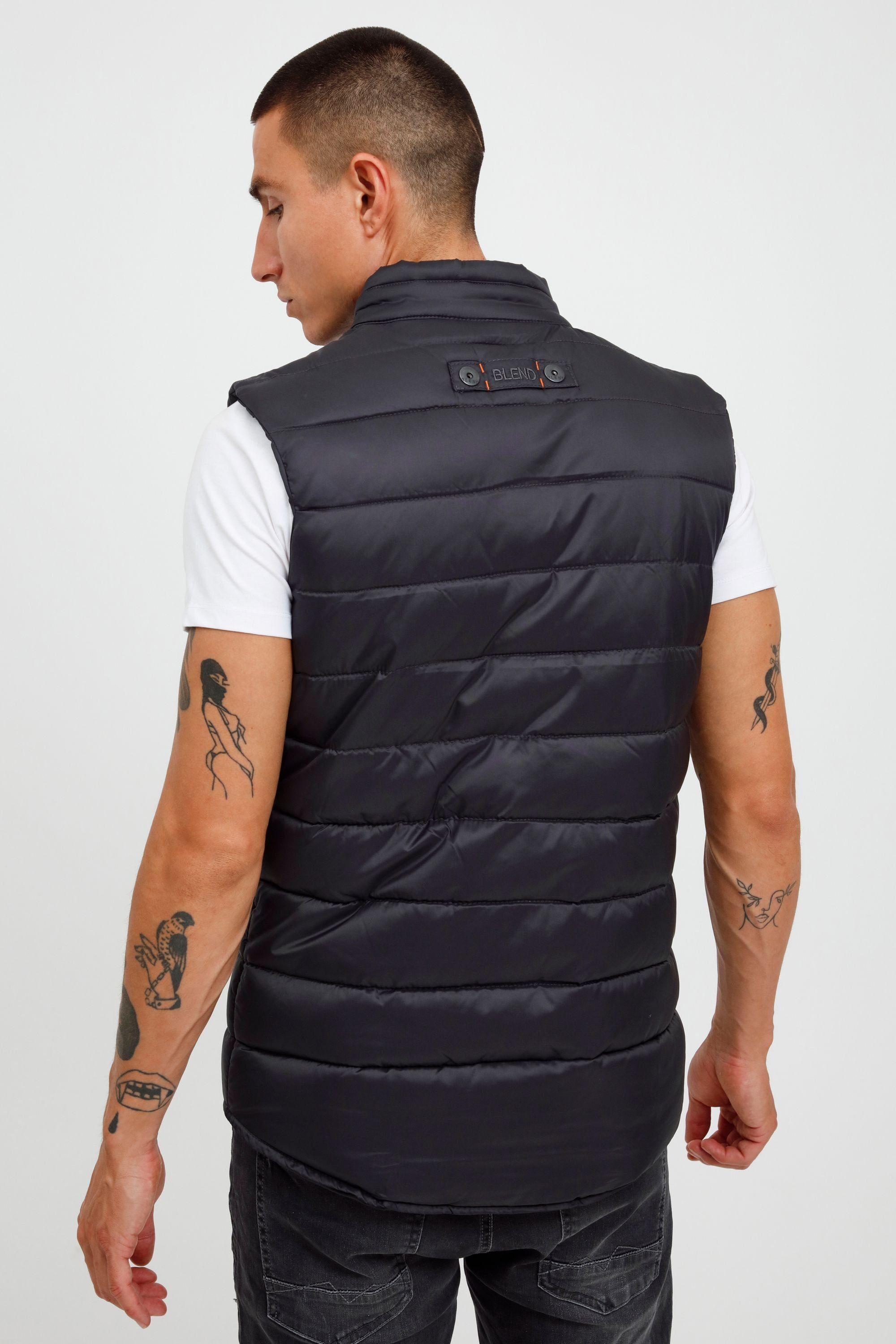 Blend Steppweste BHCam Weste mit Stehkragen und Brusttasche