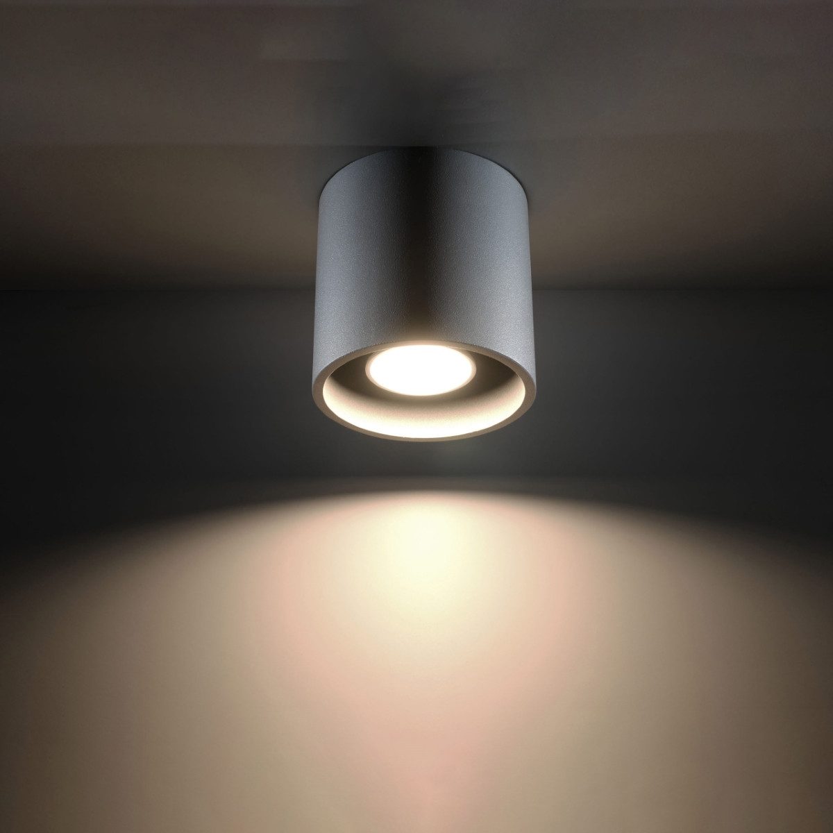 SOLLUX lighting Deckenleuchte Deckenleuchte Orbis 1 Grau, Nicht enthalten