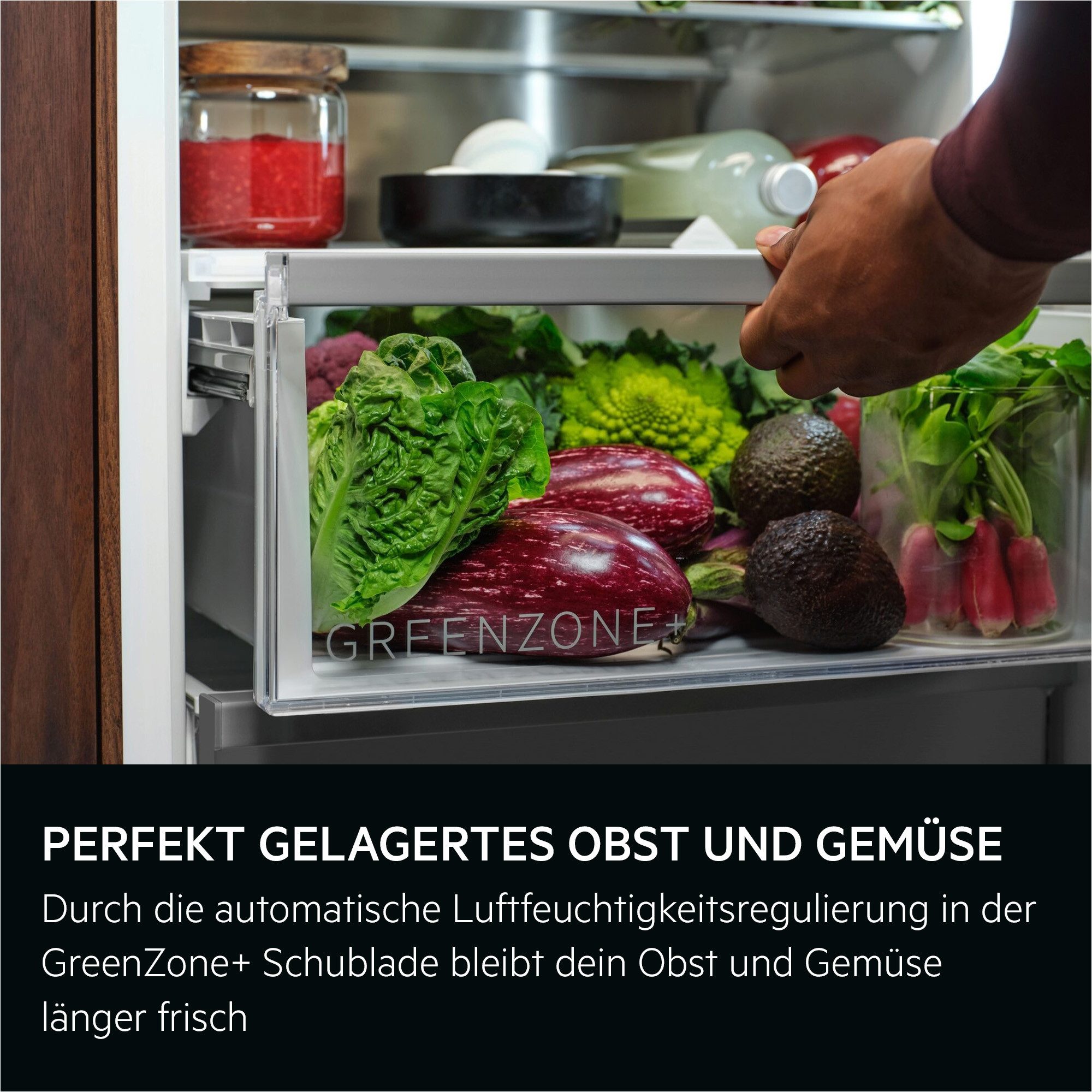 AEG Einbaukühlgefrierkombination Serie 8000 TSC8M18WCC, 177 cm hoch, 55,7 cm breit, 360°Cooling-optimale Luftfeuchtigkeit & Zirkulation, NoFrost, Festtür – Bild 3 von 5