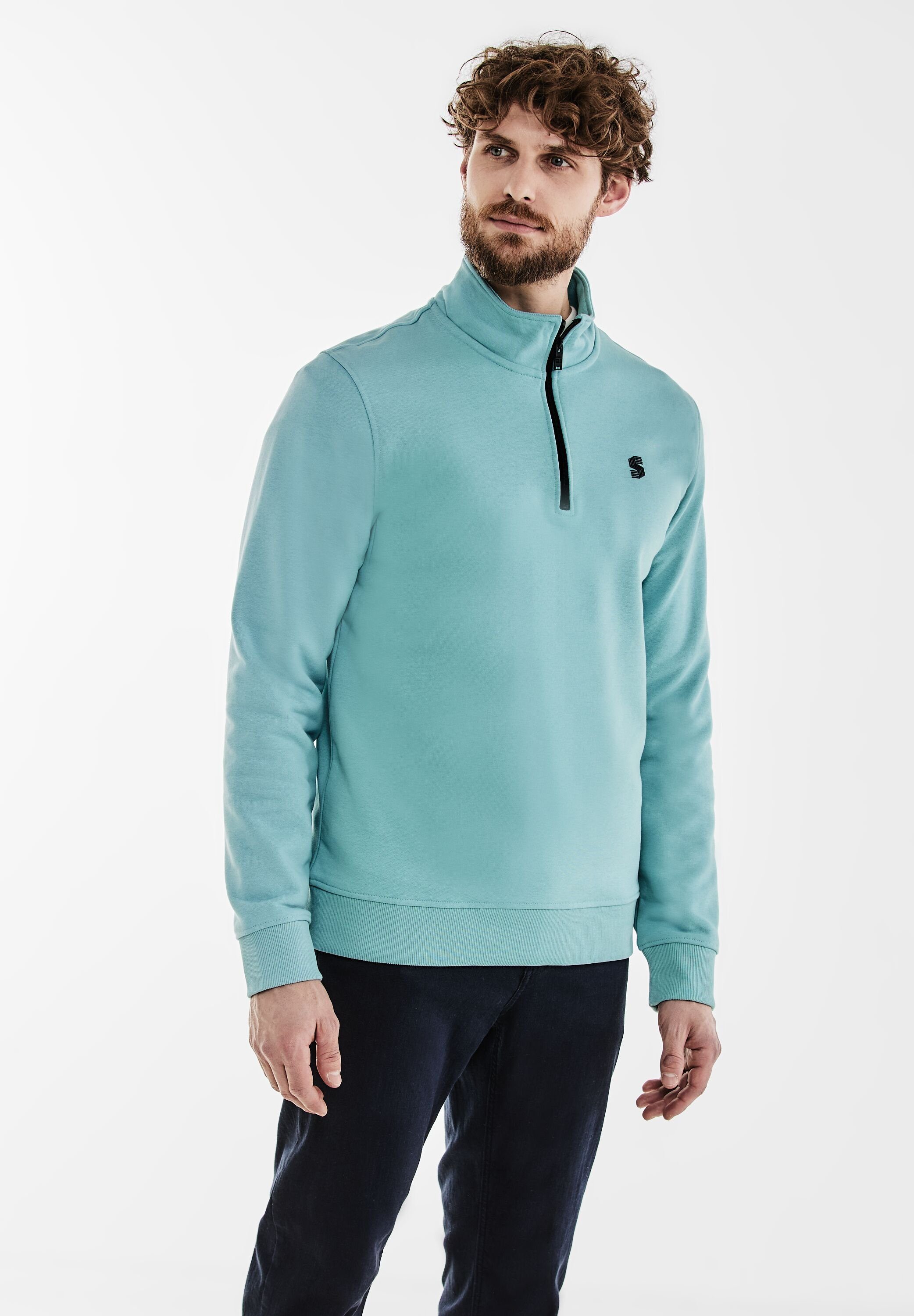 STREET ONE MEN Sweatshirt, mit Stehkragen günstig online kaufen