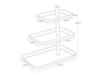 Yamazaki Etagere Tower Etagere mit 3 Ebenen, Servier Set