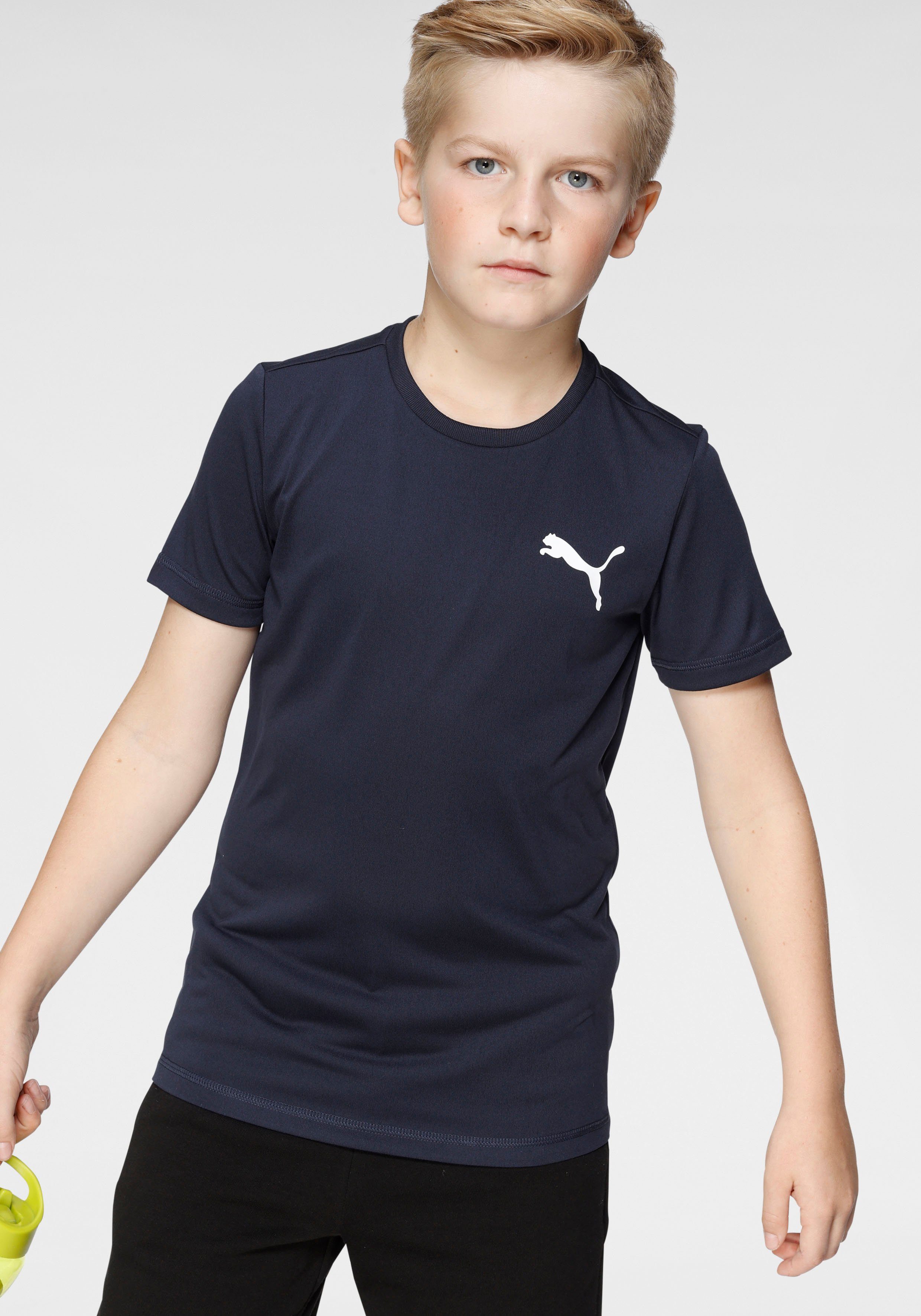 PUMA B ACTIVE SMALL TEE T-Shirt LOGO Peacoat