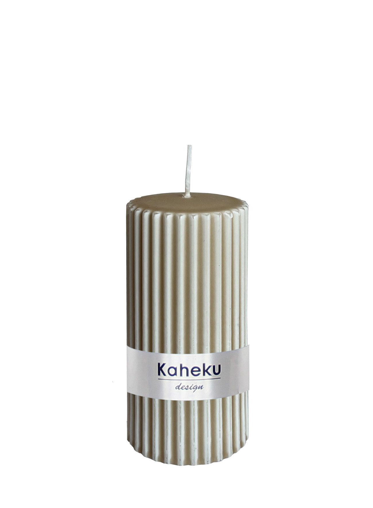 Kaheku Stumpenkerze Kaheku Rillenkerze, Powder Natur, Ø 7 cm, 1173001402 (1-tlg)