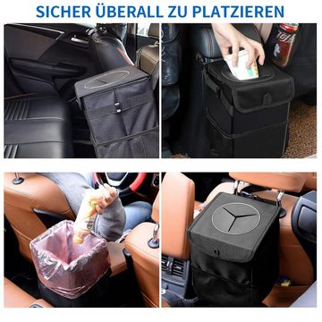 yozhiqu Mülleimer Auto-Mülleimer, faltbare Aufbewahrungstasche zum Aufhängen im Auto, Hängetasche zur Aufbewahrung der Autositzlehne mit Deckel
