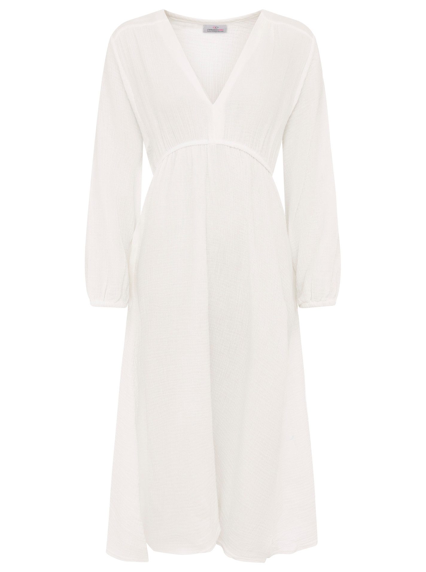Zwillingsherz Maxikleid Maxikleid Baumwolle Musselin