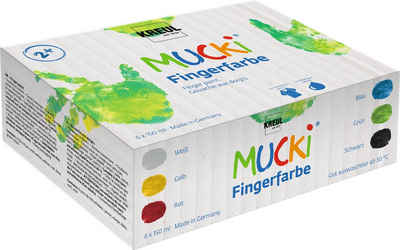 Kreul Fingerfarbe Mucki Fingerfarben-Set, Wasserbasis