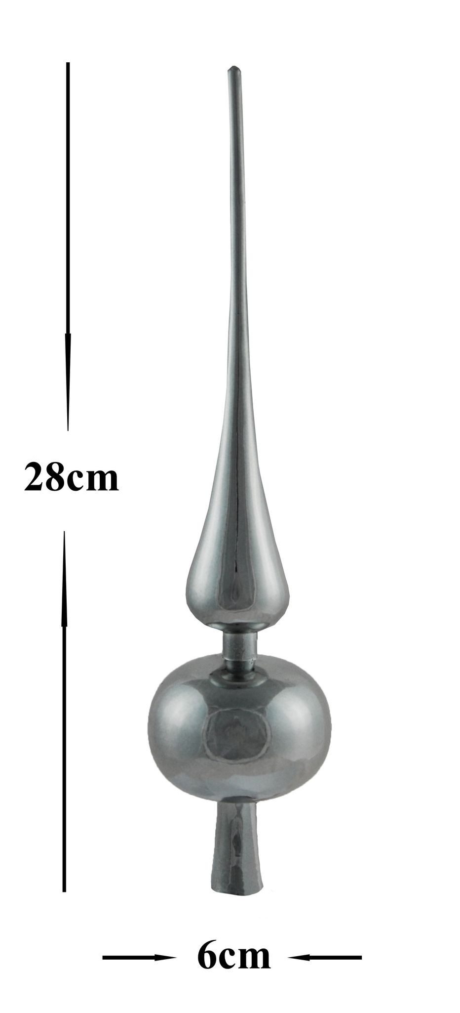 JACK Christbaumspitze JACK Kunststoff Christbaumspitze Spitze Höhe 28cm Ø 6cm Weihnachtsbaum, bruchsicherer Kunststoff in schöner Optik