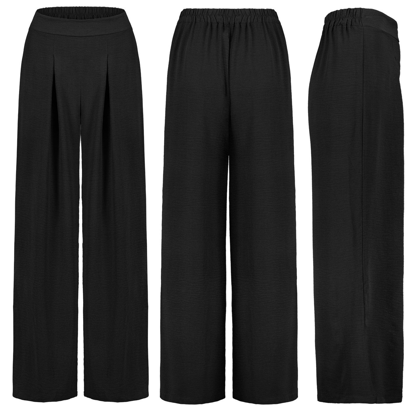 SUBLEVEL Chinos Damen Luftige Sommerhose Freizeit Weit geschnitten Stoff Pa günstig online kaufen