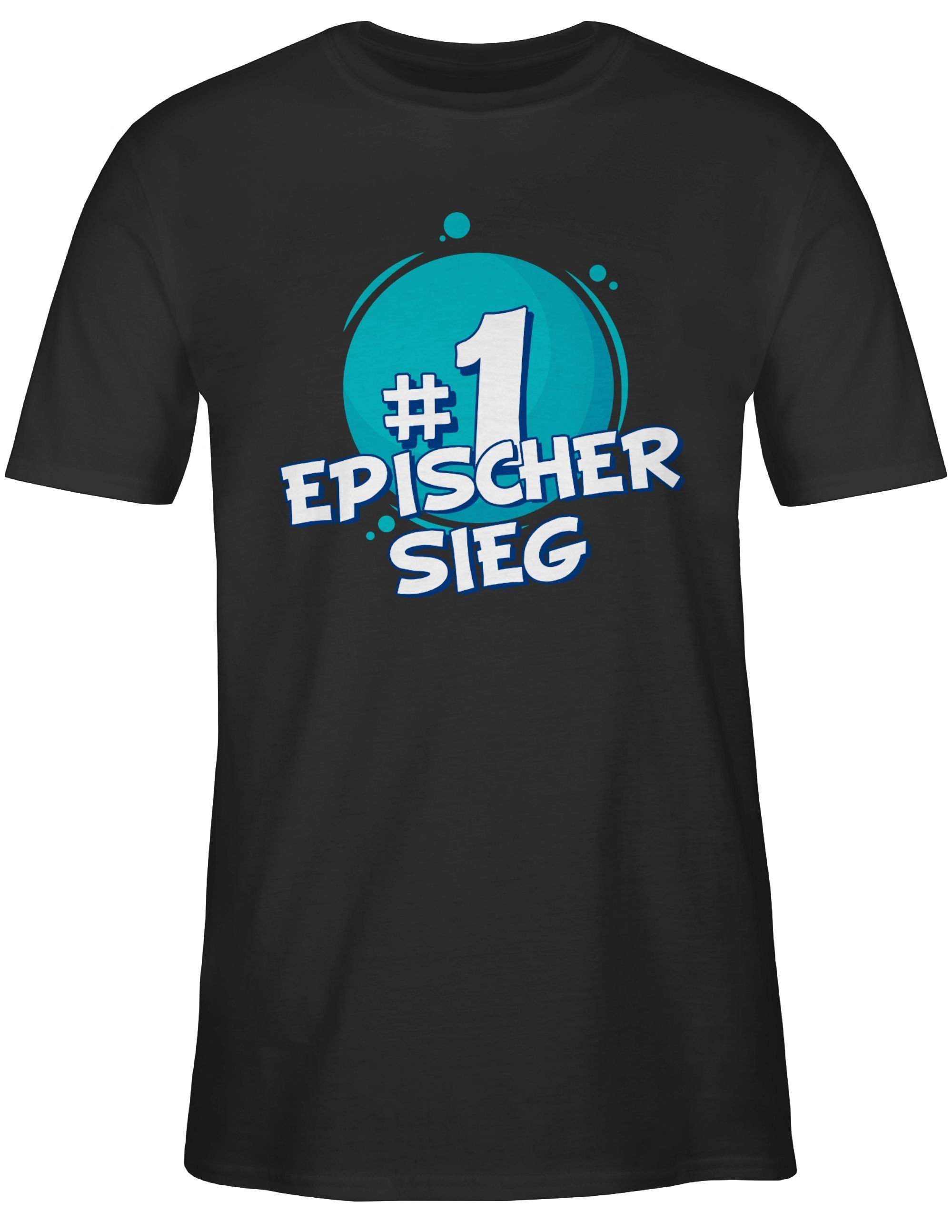 Shirtracer T-Shirt #1 Epischer 02 Sieg Geschenke Nerd Schwarz